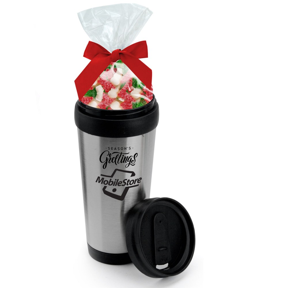 Logo Branded 16oz. Stainless Steel Tumbler w/Candy Bag Logo Branded 16oz. Stainless Steel Tumbler w/Candy Bag
