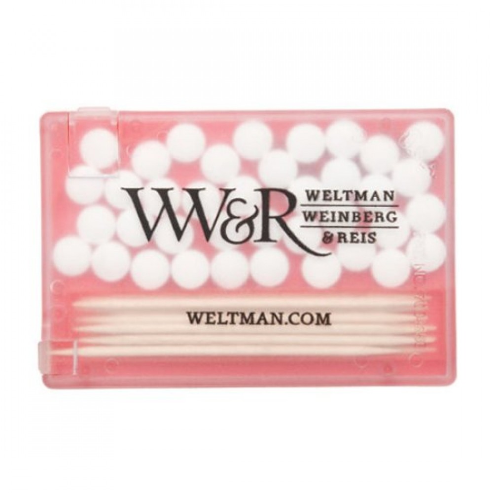 Logo Branded Rectangle Mints & Toothpicks - Translucent Red Logo Branded Rectangle Mints & Toothpicks - Translucent Red