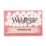 Logo Branded Rectangle Mints & Toothpicks - Translucent Red