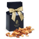 Navy Blue Gift Box w/Deluxe Mixed Nuts Custom Imprinted