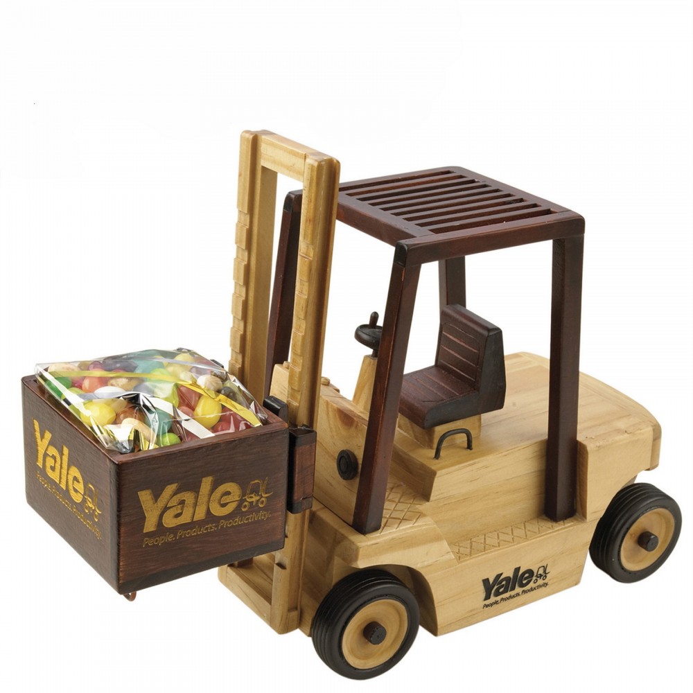 Custom Imprinted Wooden Forklift w/ Pistachios Custom Imprinted Wooden Forklift w/ Pistachios