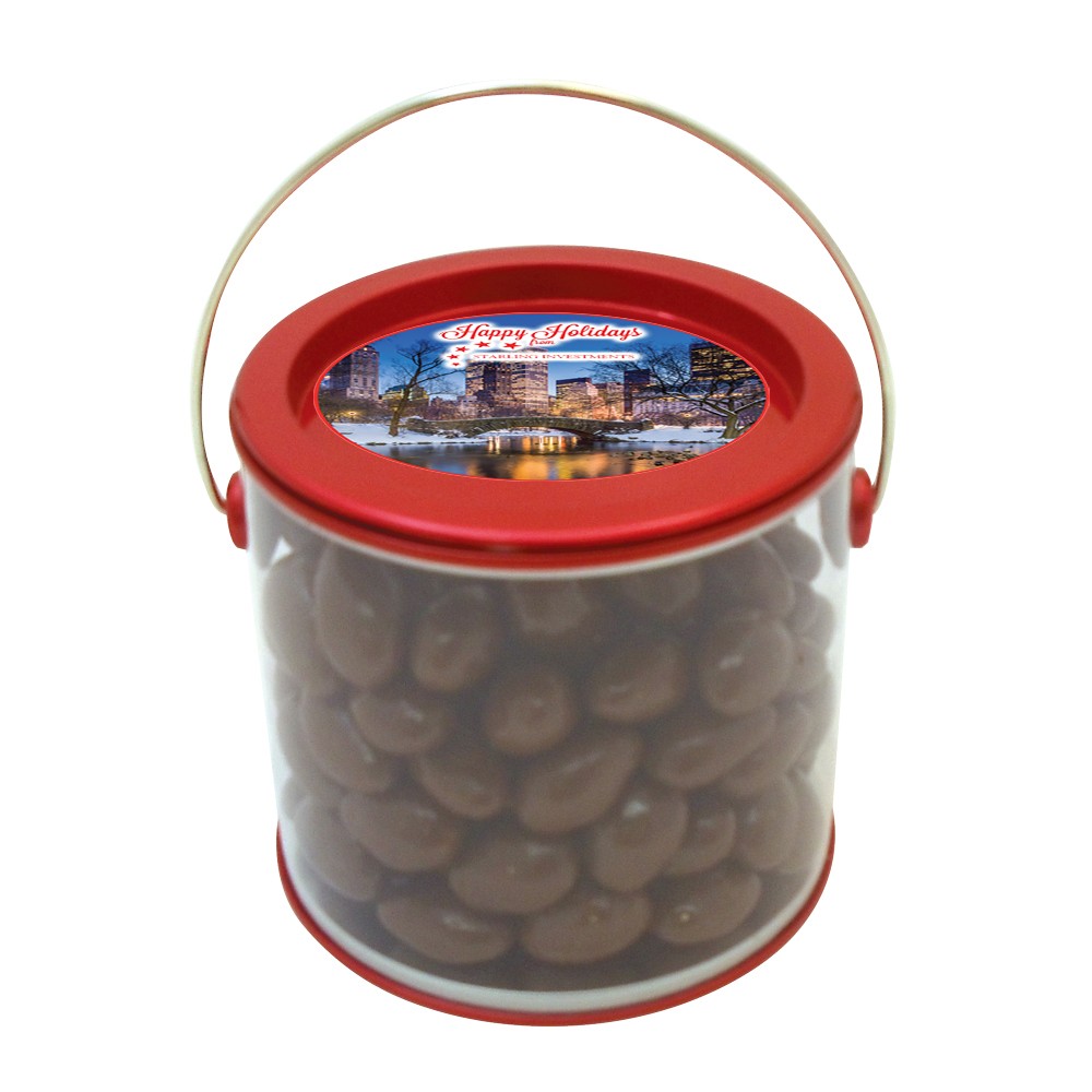 Chocolate Covered Almonds - Mini Pail Logo Branded
