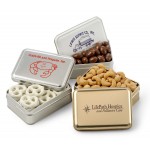 Custom Rectangle Gift Tin w/ Jumbo Cashews Custom Printed