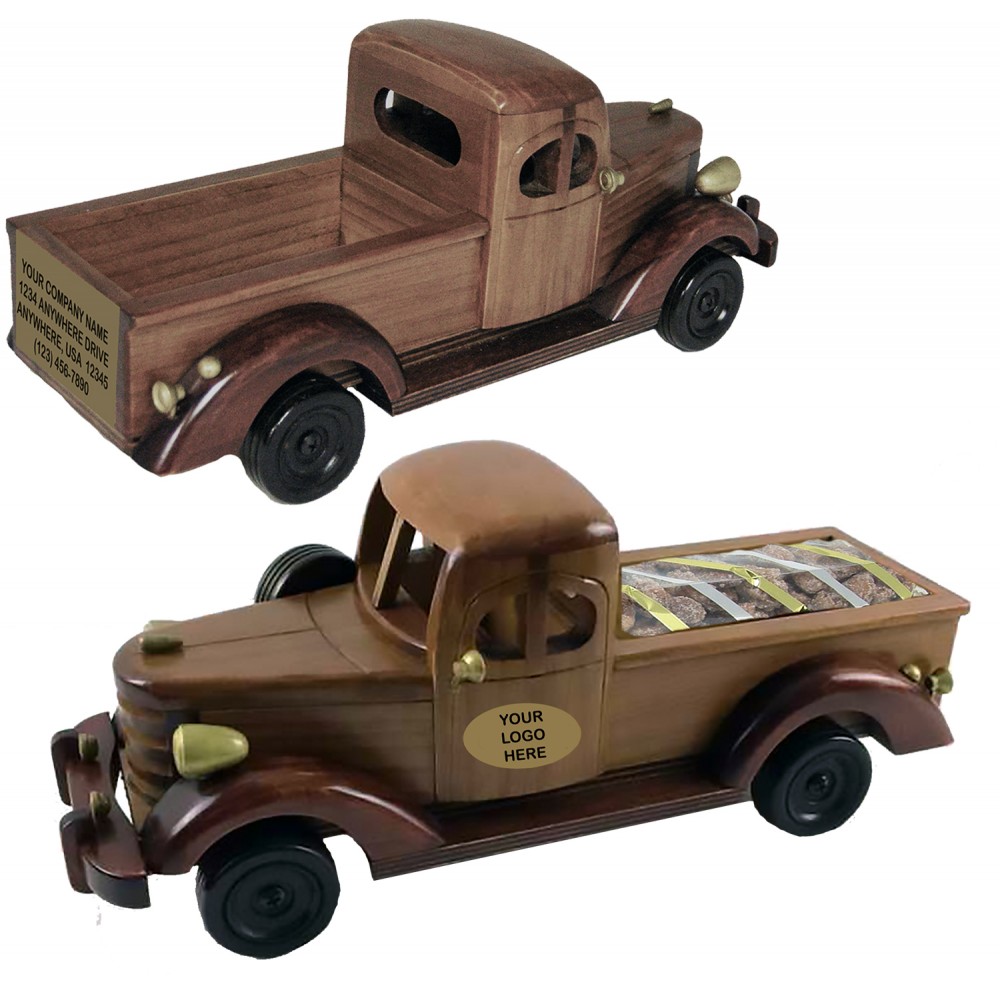 Promotional Wood Toned Pickup Truck w/ Cinnamon Almonds Promotional Wood Toned Pickup Truck w/ Cinnamon Almonds
