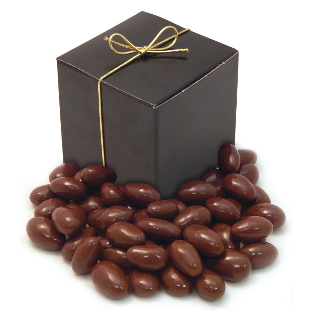 Chocolate Covered Almonds (7 Oz.) - Treat Cube Custom Imprinted Chocolate Covered Almonds (7 Oz.) - Treat Cube Custom Imprinted