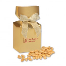 Custom Imprinted Gold Gift Box w/Choice Virginia Peanuts