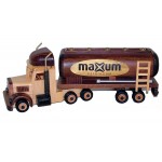 Custom Printed Wooden Oil Tanker w/ Deluxe Mixed Nuts (no Peanuts)