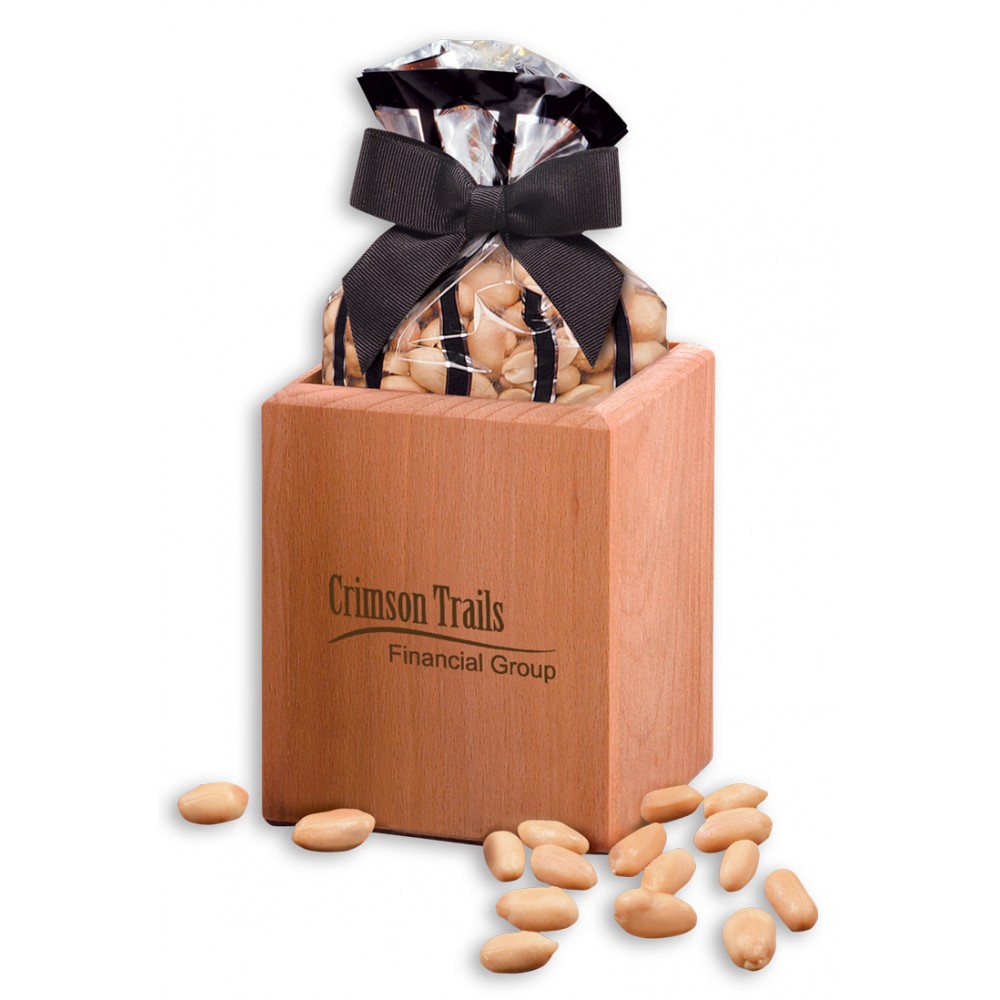 Hardwood Pen & Pencil Cup with Choice Virginia Peanuts Custom Imprinted Hardwood Pen & Pencil Cup with Choice Virginia Peanuts Custom Imprinted