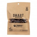 Fair Trade Dark Chocolate Almonds in Eco Kraft Pouch Custom Imprinted
