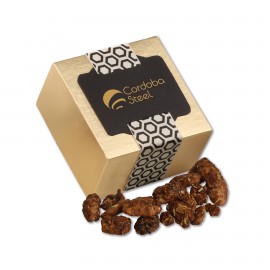 Coconut Praline Pecans in Gold Gift Box Logo Branded