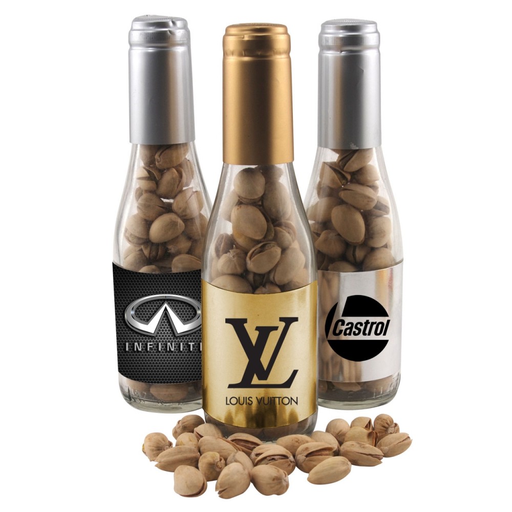 Logo Branded Champagne Bottle w/Pistachios Logo Branded Champagne Bottle w/Pistachios