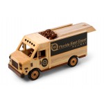 Custom Printed Wooden Delivery Van w/ Deluxe Mixed Nuts (no Peanuts)