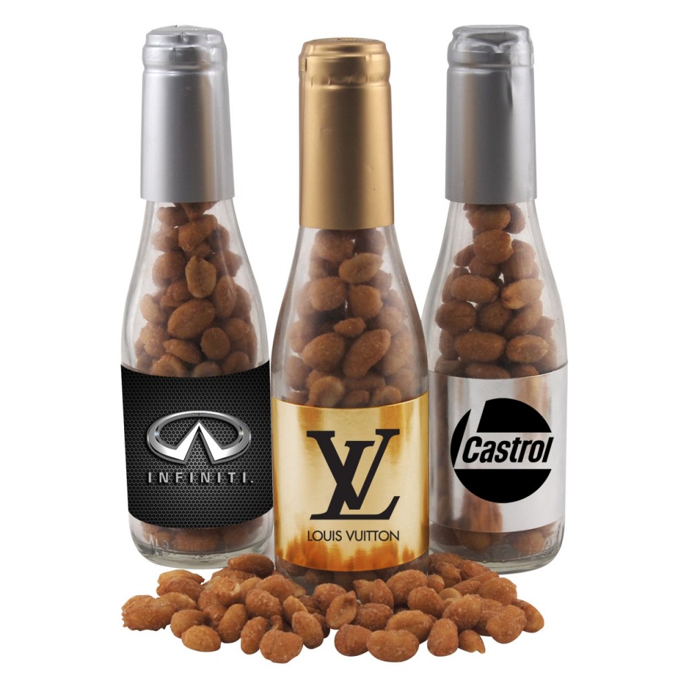 Champagne Bottle - Honey Roasted Peanuts Custom Imprinted