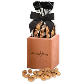 Promotional Hardwood Pen & Pencil Cup w/Extra Fancy Cashews