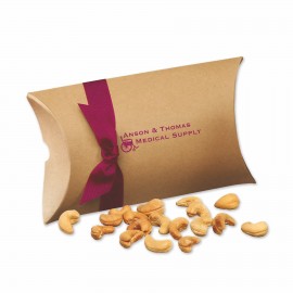 Fancy Cashews in Kraft Pillow Pack Box Custom Imprinted