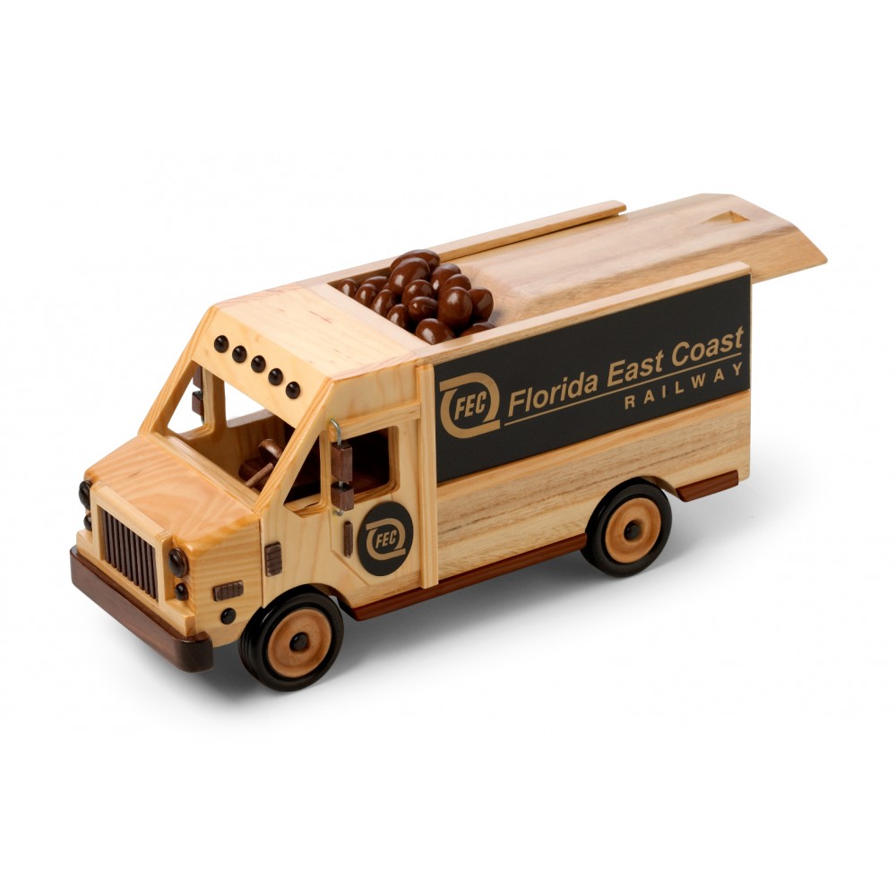 Custom Imprinted Wooden Delivery Van w/ Pistachios Custom Imprinted Wooden Delivery Van w/ Pistachios