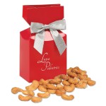 Honey Roasted Cashews in Red Gift Box Logo Branded