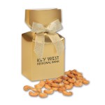 Honey Roasted Cashews in Gold Gift Box Custom Imprinted