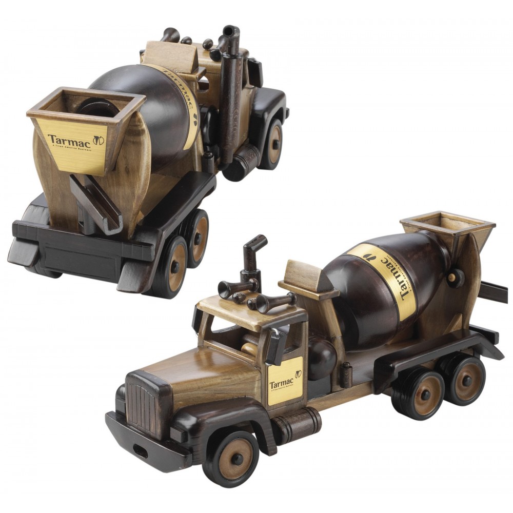 Wooden Cement Mixer w/ Praline Pecans Logo Branded Wooden Cement Mixer w/ Praline Pecans Logo Branded