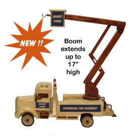 Wooden Collictible Lift Bucket Truck w/ Natural Pistachios Custom Printed