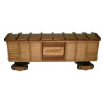 Custom Imprinted Wooden Train Box Car w/ Deluxe Mixed Nuts (no Peanuts)