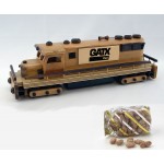 Custom Printed Cinnamon Almonds in Modern Train Engine