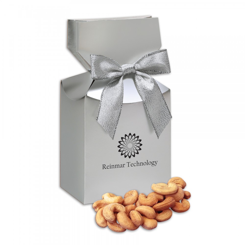 Promotional Silver Premium Delights Gift Box w/Extra Fancy Cashews