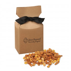 Custom Imprinted Kraft Premium Delights Gift Box w/Sweet & Salty Mix
