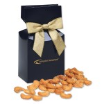 Custom Printed Honey Roasted Cashews in Navy Gift Box