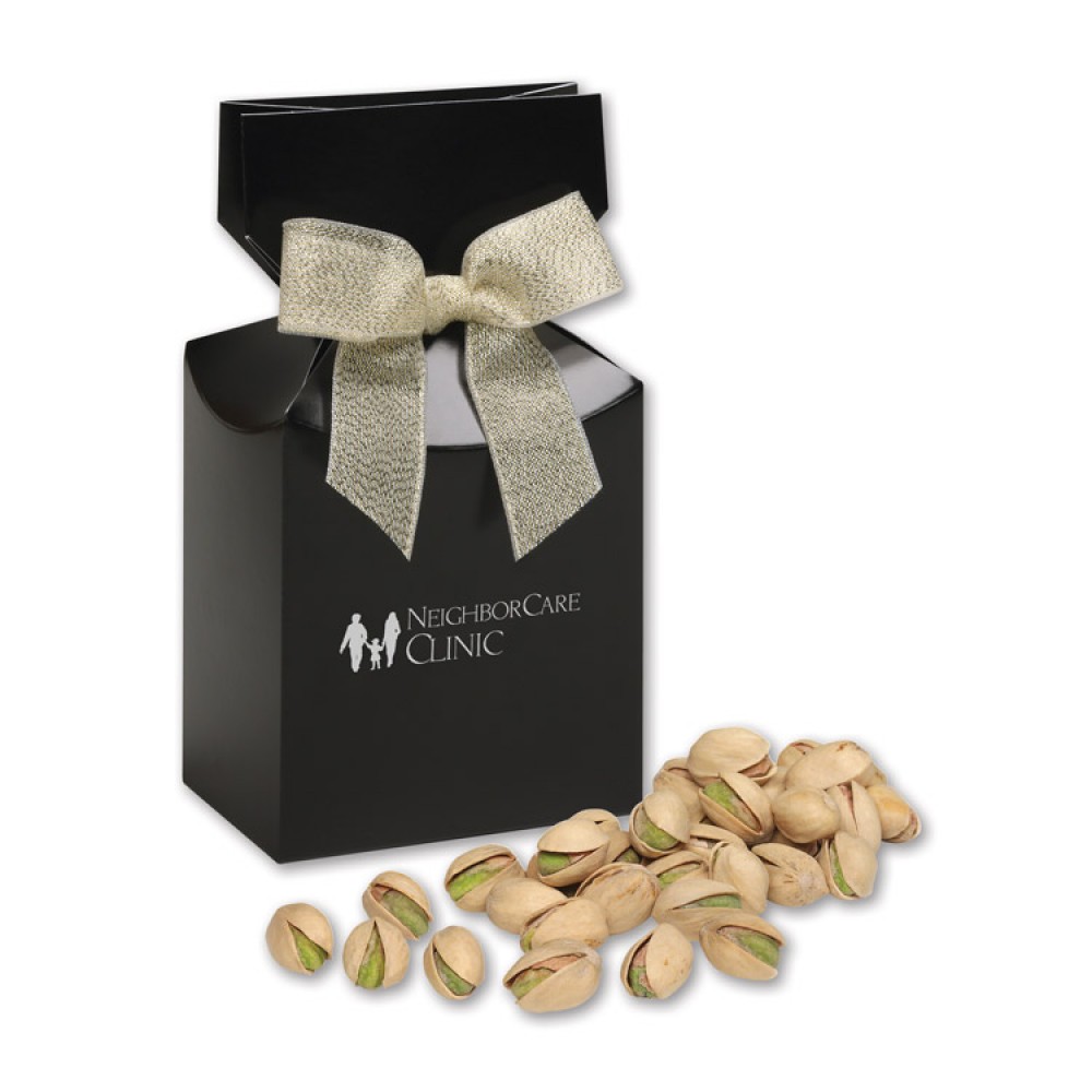 Promotional Jumbo California Pistachios in Black Gift Box Promotional Jumbo California Pistachios in Black Gift Box