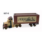 Custom Imprinted Wooden Semi Truck w/ Cinnamon Almonds