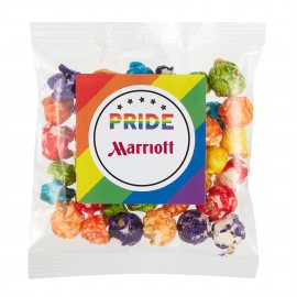 Logo Branded Pride Promo Snack Bag - Rainbow Popcorn