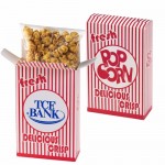 Striped Popcorn Box - Caramel Popcorn Custom Printed