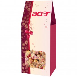 Personalized Gourmet Popcorn Gable Window Box - Christmas Crunch Popcorn