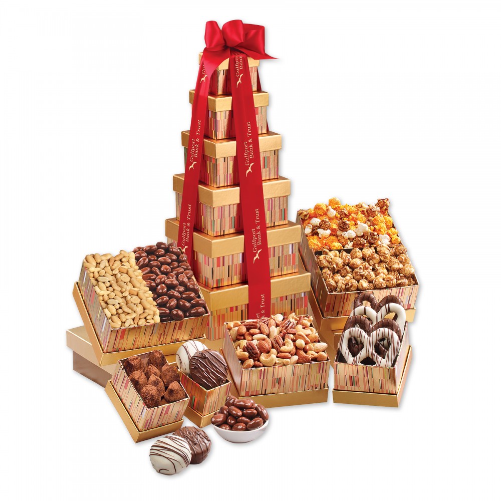 Golden Delights Tower Custom Imprinted Golden Delights Tower Custom Imprinted