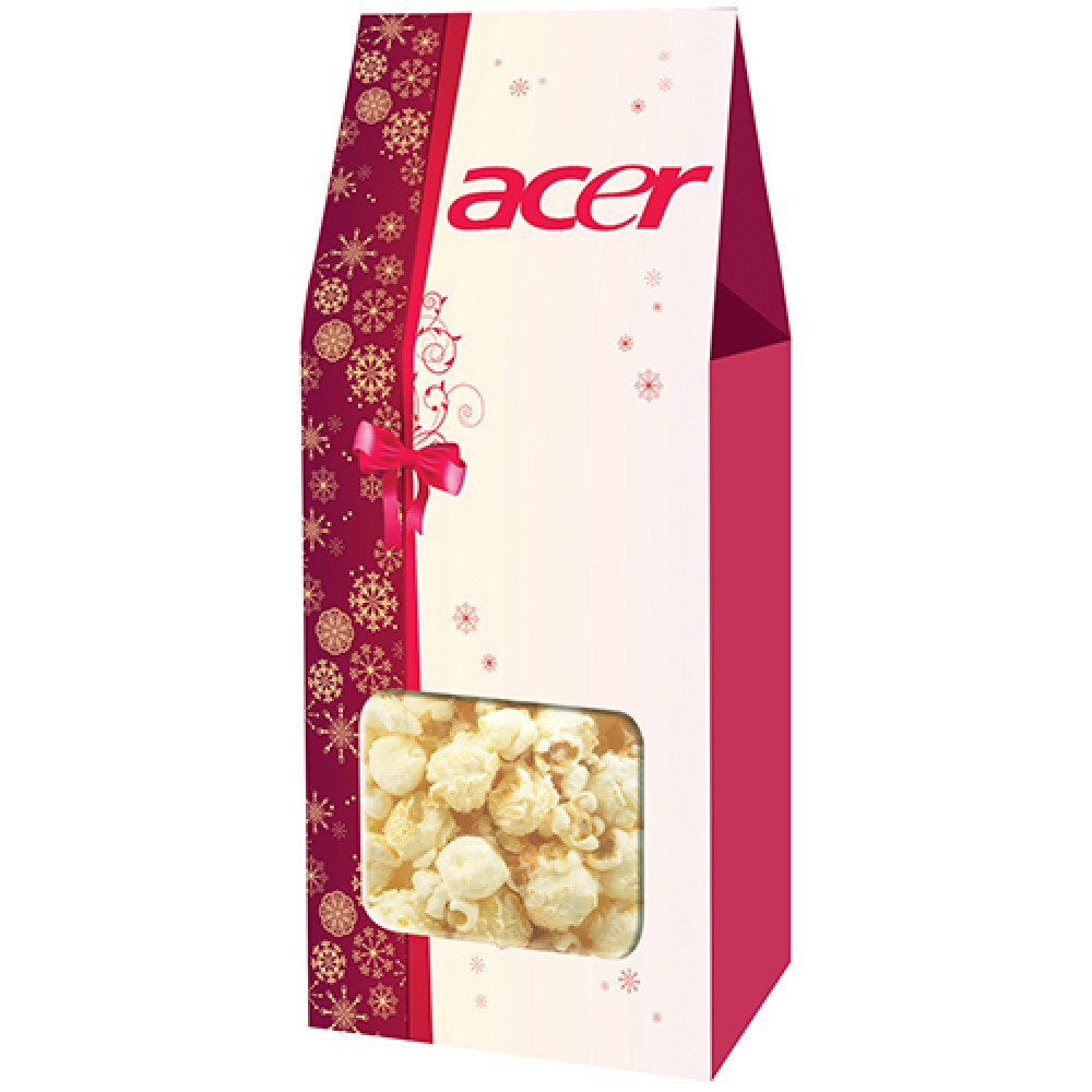 Promotional Gourmet Popcorn Window Box - White Cheddar Truffle Popcorn