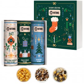 Custom Imprinted 3 Way Crave Popcorn Collection - 8" tube - Option 1