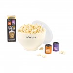 What's Pop'N Gourmet Popcorn Gift Set - White Custom Printed