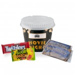 Logo Branded Movie Night Bucket - Sour Patch Kids, Twizzlers & Microwave Popcorn