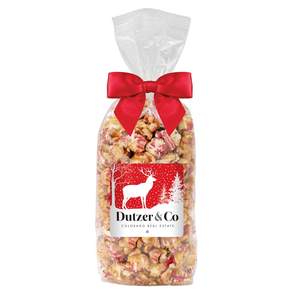 Gourmet Popcorn Gift Bag - Christmas Crunch Popcorn Custom Imprinted