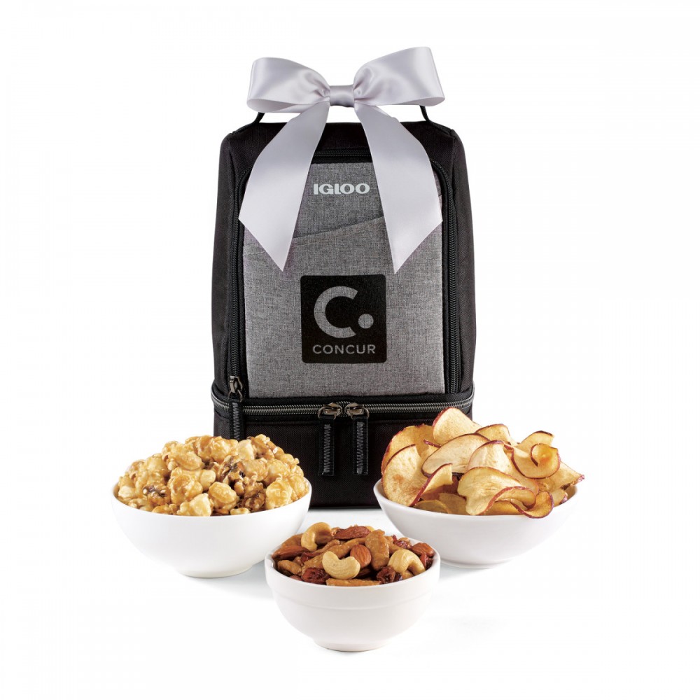 Igloo Rowan Nosh Gourmet Lunch Cooler - Black Custom Imprinted Igloo Rowan Nosh Gourmet Lunch Cooler - Black Custom Imprinted