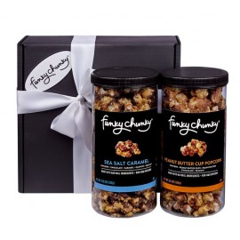Logo Branded Funky Chunky Salty Sweet Duo: Sea Salt Caramel & Chip Zel Pop  Logo Branded Funky Chunky Salty Sweet Duo: Sea Salt Caramel & Chip Zel Pop