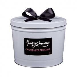 Funky Chunky Chocolate Pretzel Deluxe Gift Tin Logo Branded