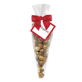 Peanut Butter Cup Popcorn Cone Bag (Small) with Logo