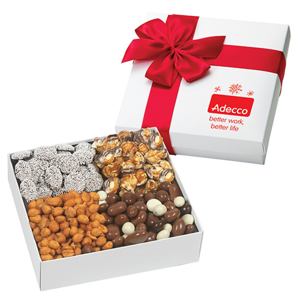 Elegant Gift Box - Premium Snack Selection Custom Imprinted