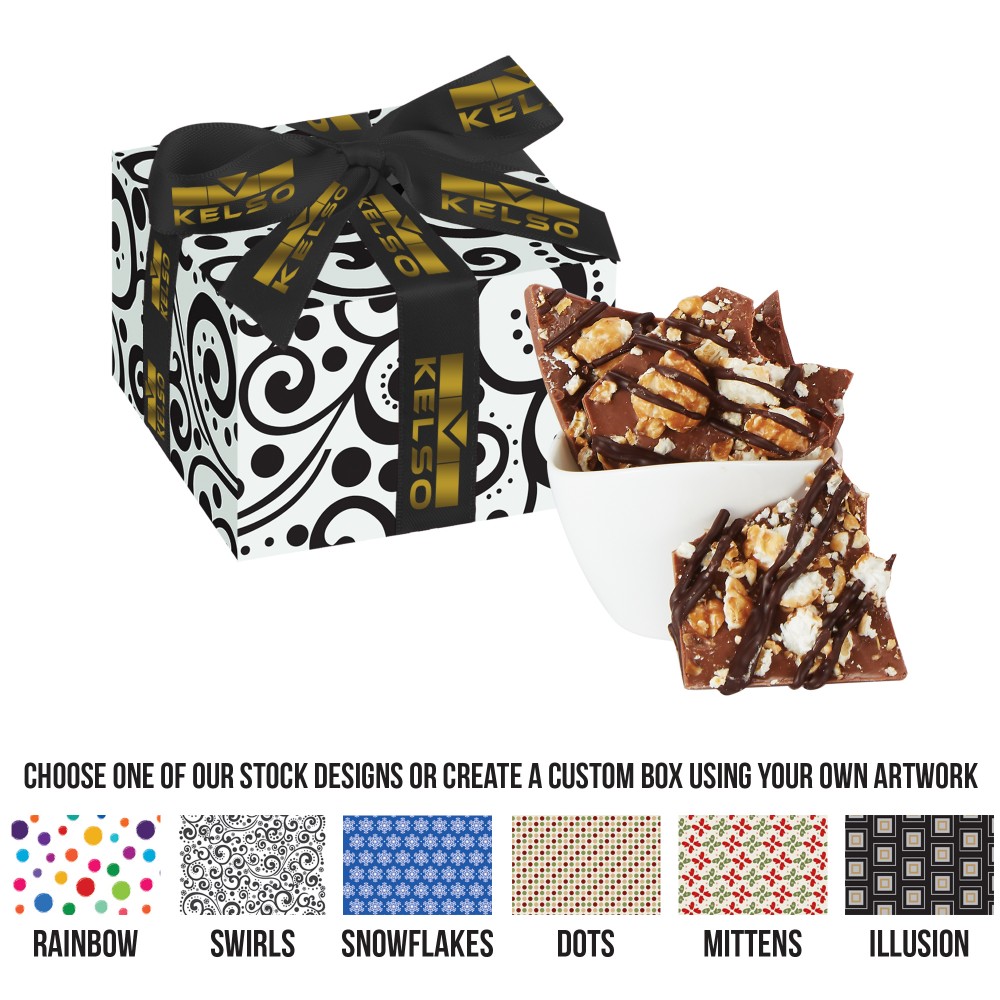 Gift Box w/ Caramel Crunch Bark Custom Imprinted