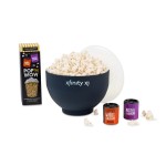 Custom Imprinted What's Pop'N Gourmet Popcorn Gift Set - Black