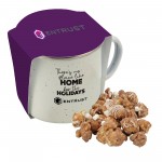 Custom Imprinted Promo Revolution - 16 oz Specked Camping Mug Gift Set w/ Hot Chocolate Popcorn