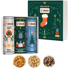 3 Way Crave Popcorn Collection - 8" tube - Option 2 Logo Branded