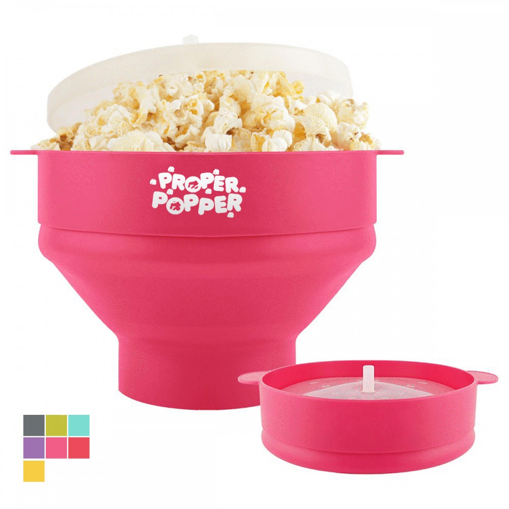 Custom Printed Microwave Hot Air Popcorn Popper Bowl With Lid and Handles
